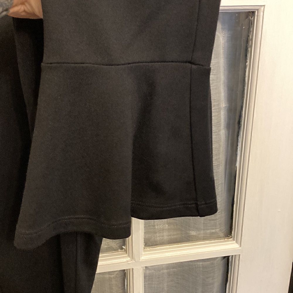 Cropped Flare Retro Style Black Pants - Picture 3 of 11